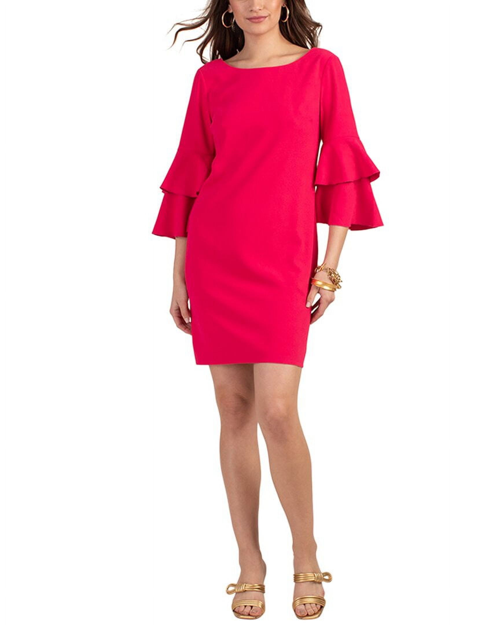 Trina Turk Women's Organic Cotton Shirt Dress - Tulip Hem, Button Placket, Casual Chic Style