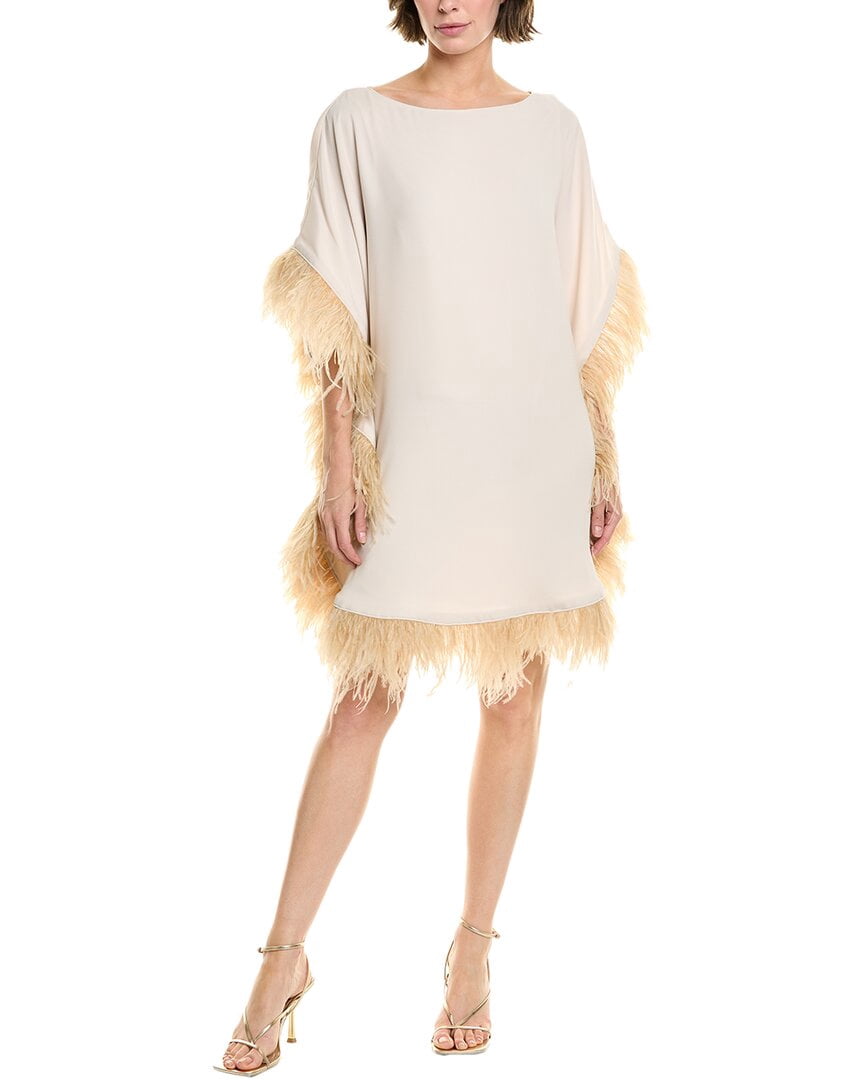 Trina Turk Women's Witty Dress - Off The Shoulder With Poofy Sleeves, Knee Length V-Neck