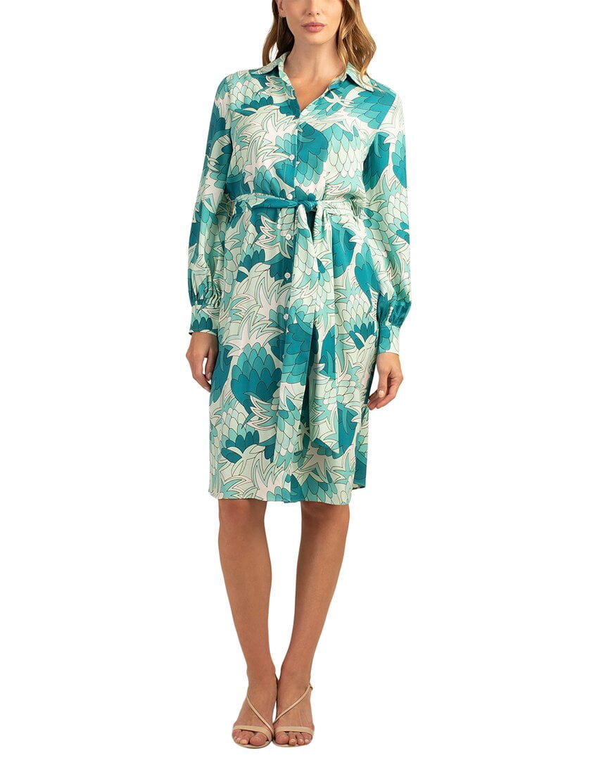 Trina Turk Women's Floral Midi Dress - Bold Print Tiered Dress With Side Slits