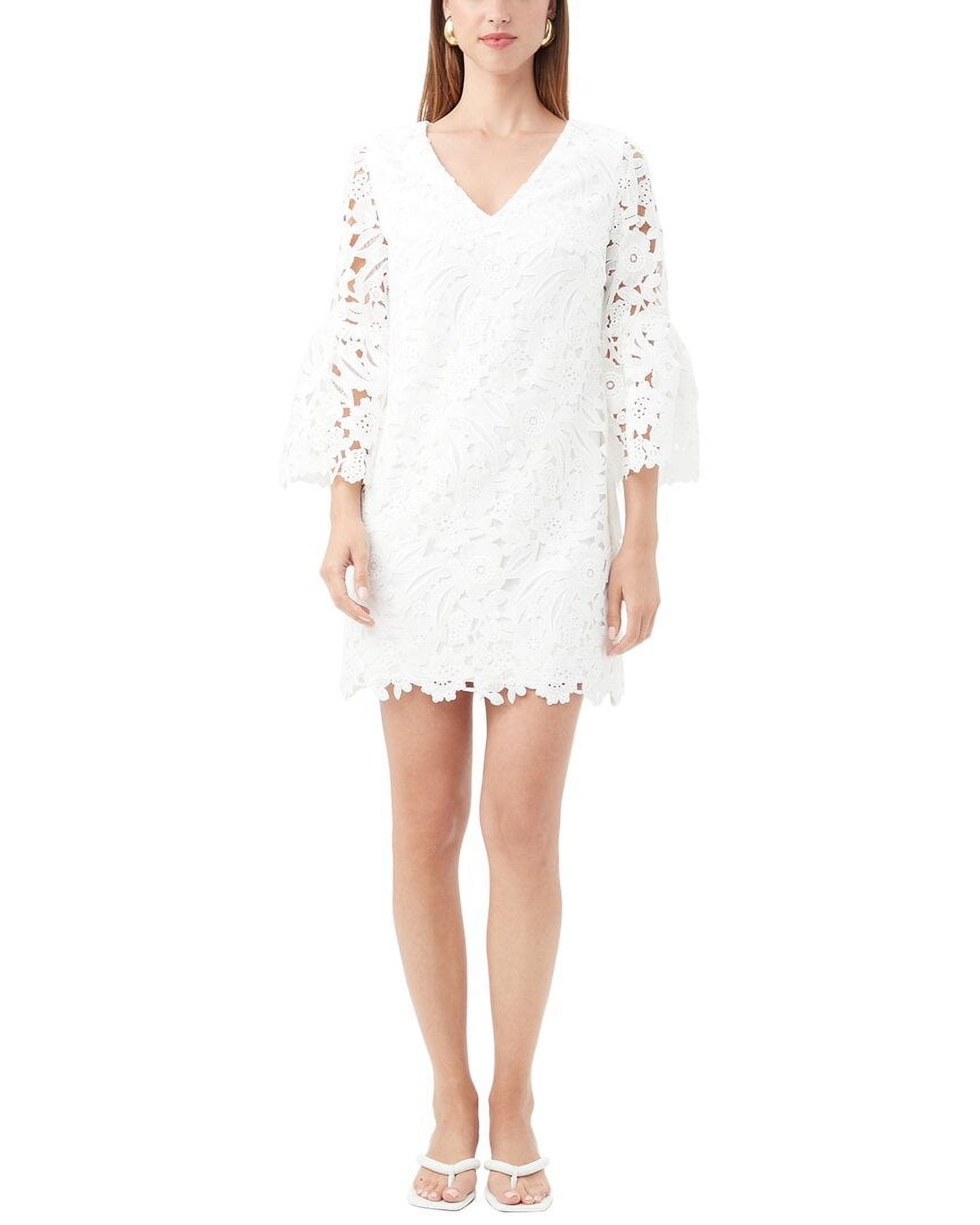 trina turk white lace dress Trina Turk Women's Arles Dress in Whitewash size 8