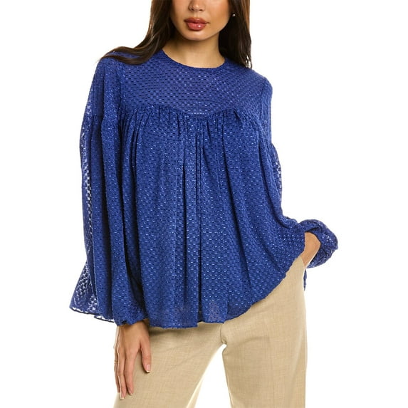 Trina Turk womens Venus Top, s, Blue