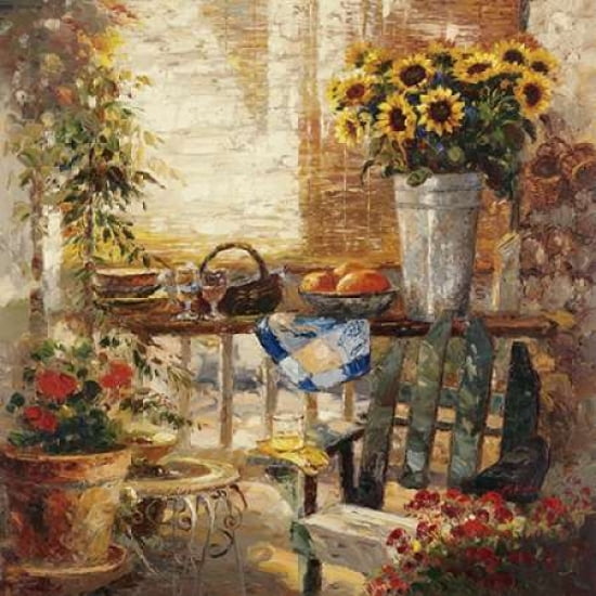 Trinas Potting Bench Canvas Art - Hong (24 x 24)