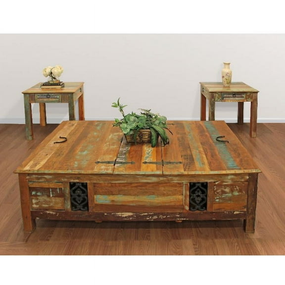 Trinidad 3-Piece Coffee Table Set with 40" Storage Coffee Table and 2 End Tables