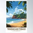 thumbnail image 1 of Trinidad And Tobago Caribbean Travel Art Vintage Poster Wall Art, Modern Wall Decor For Living Room Bedroom, 8x12 UNFRAMED, 1 of 3
