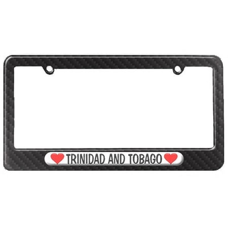 Trinidad And Tobago Love with Hearts License Plate Frame