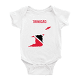 thumbnail image 1 of Trinidad Map Flag Cute Baby Rompers Bodysuit (White, 18-24 Months), 1 of 5