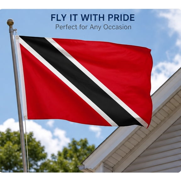 Trinidad & Tobago 5 FT x 3 FT Polyester Outdoor Flag Durable Fade Resistant Weather Resistant