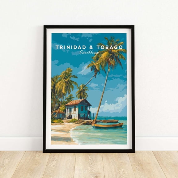 Trinidad & Tobago Beach Print Caribbean Home Decor