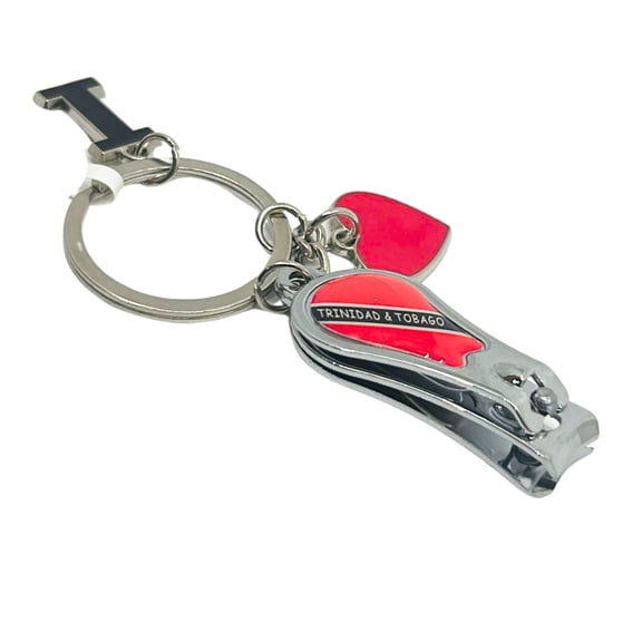 Trinidad  Tobago Flag Key Chain with Nail Clipper – Compact, Dual-Purpose Groom: 1 Pack