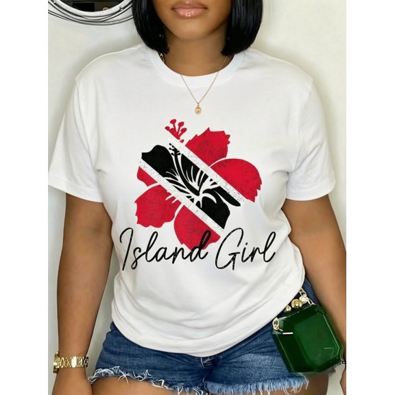 Trinidad Tobago Flag Pride Roots Print Cotton Short Sleeve Tee Unisex Crew Neck Top