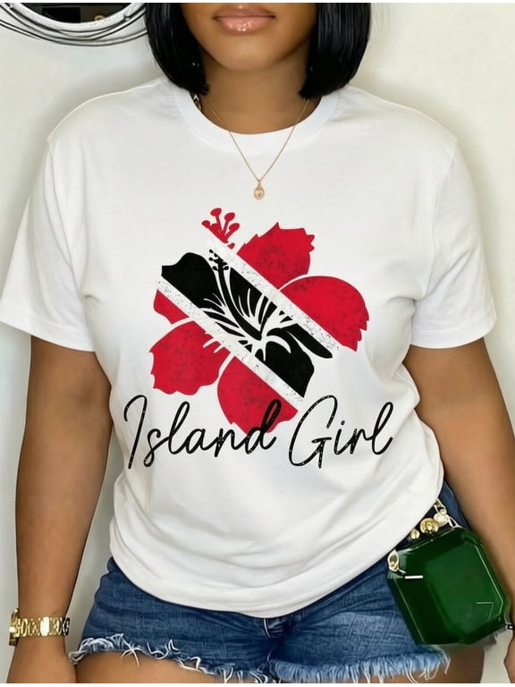Trinidad Tobago Flag Pride Roots Print Cotton Short Sleeve Tee Unisex Crew Neck Top