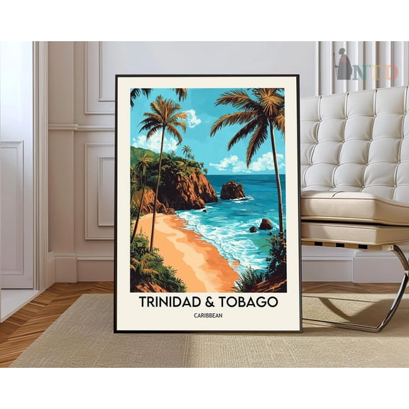 Trinidad And Tobago Print, Trinidad And Tobago Art, Trinidad And Tobago Poster, Trinidad And Tobago Photo, Caribbean Poster Wall Art, Modern Wall Decor, 8x12 UNFRAMED