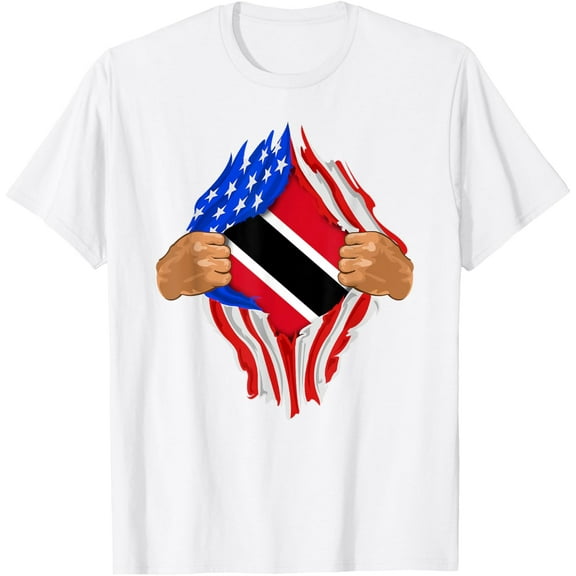 Trinidad and Tobago Blood Inside Me | Flag Gift T-ShirtMen's and women's pure cotton short-sleeved shirts