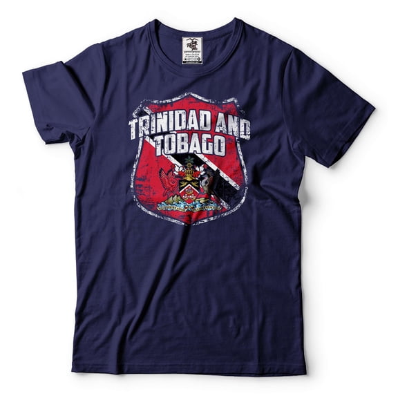 Trinidad and Tobago Shirt Trinidad and Tobago Flag Shirt Trini Shirt Trinidad and Tobago Pride Shirt (X-Large Navy Blue)