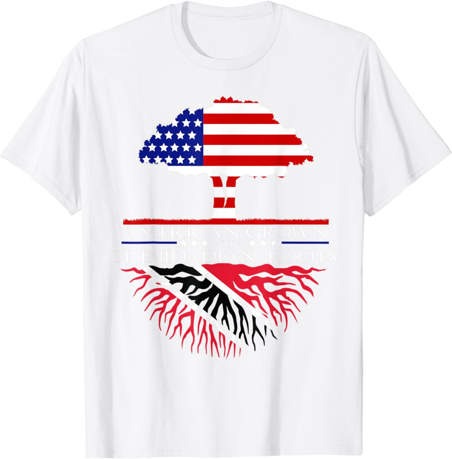 Trinidadian Roots American Grown US Trinidad and Tobago TShirt