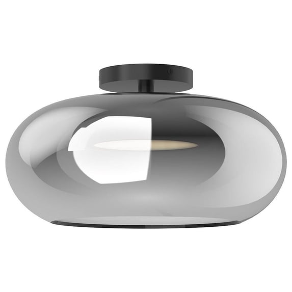 Trinity 14" Semi Flush 23W LED 90 3000K AC LED Black/Chrome