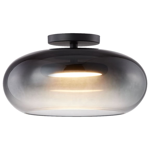 Trinity 14" Semi Flush 23W LED 90 3000K AC LED Black/Smoked
