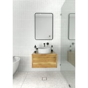 Trinity 32 in. x 22 in. Square Radius Mirror
