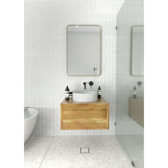 Trinity 32 in. x 22 in. Square Radius Mirror