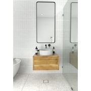 Trinity 48 in. x 22 in. Square Radius Mirror