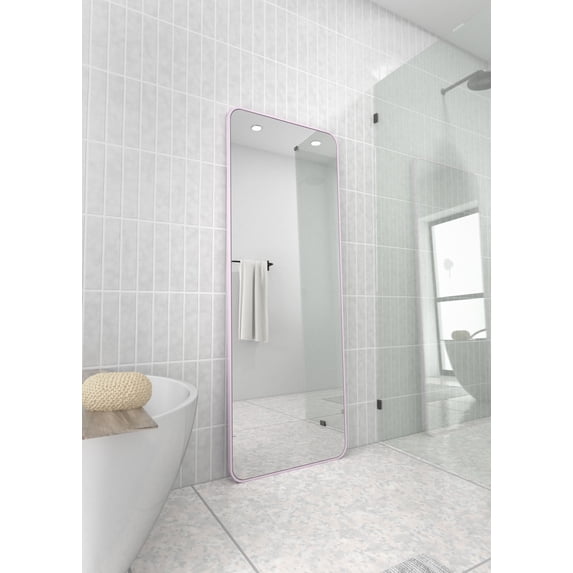 Trinity 67 in. x 24 in. Square Radius Mirror