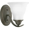 thumbnail image 1 of Trinity Collection One-Light Antique Bronze Etched Glass Traditional Bath Vanity Light, 1 of 3