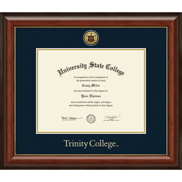 Trinity College Diploma Frame, Document Size 11" x 8.5"