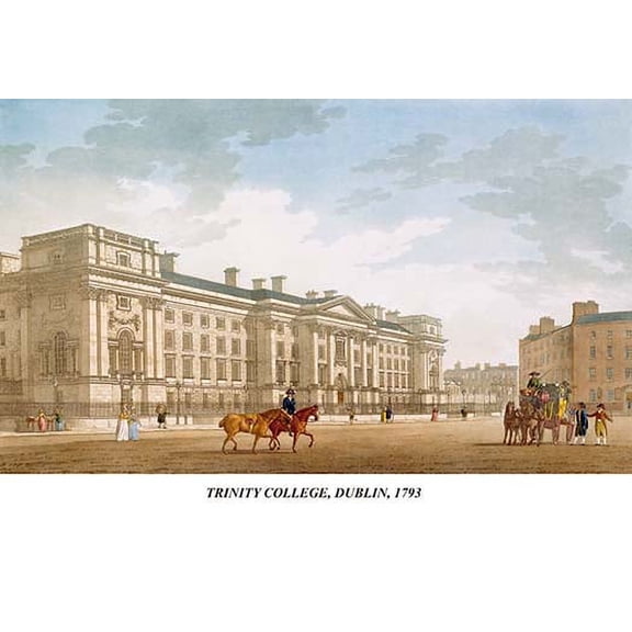 Trinity College, Dublin, 1793 Fine art canvas print (20" x 30")