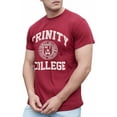 thumbnail image 1 of Trinity College Dublin Burgundy/ White Crest T-Shirt Cotton Short Sleeves, 1 of 5