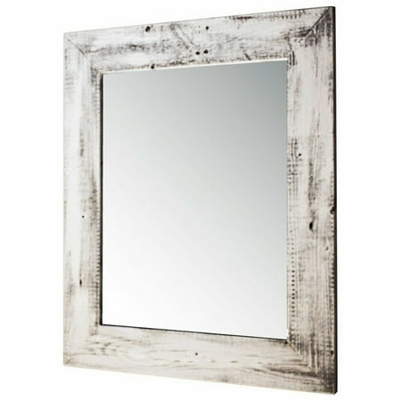 TRINITY - DRAKESTONE | 22x26 Barnwood Mirror | White Wash - White Wash
