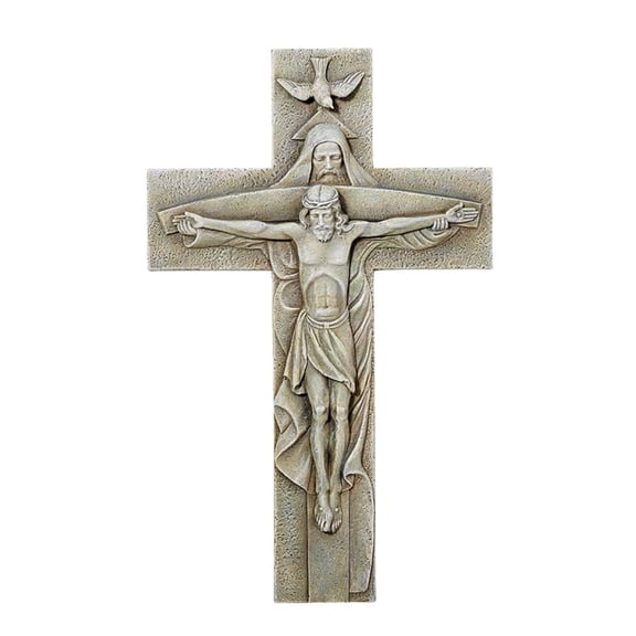 Trinity Garden Cross Wall Plaque, 12 Inch