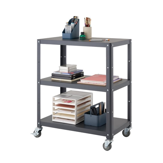 Trinity Metal Utility Cart 30x18x36 Grey
