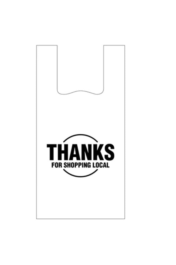 254543 Low Density Plastic T-Shirt Bag, Pack of 1000 - 12 x 7 x 22 in.