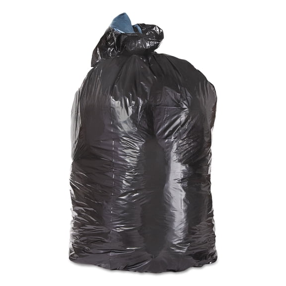 Trinity Plastics Low-density Can Liners, 33 Gal, 1.6 Mil, 23" X 39", Black, 100/carton
