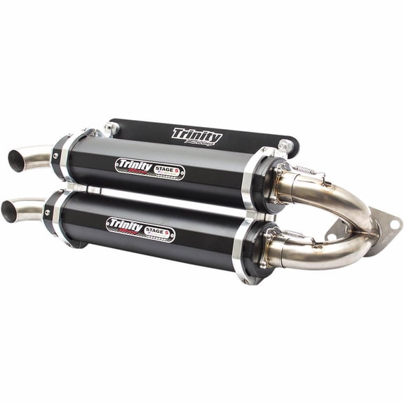 Trinity Racing TR-4118S-BK Stage 5 Dual Slip-Ons - Black