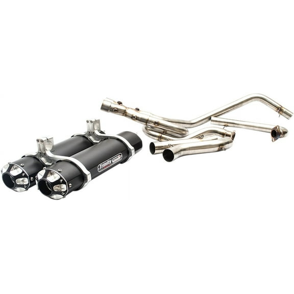 Trinity Stage 5 Full System Exhaust - Dual (Black) Compatible with 14-18 Kawasaki TERYX800