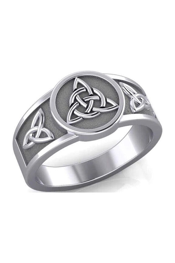 Trinity Triquetra 925 Sterling Silver Ring Fine Celtic Heritage Ancestry Jewelry