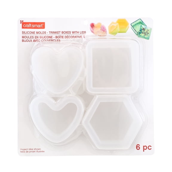 Craft Smart Trinket Box Silicone Mold Set - 6 molds