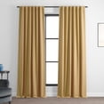 thumbnail image 1 of Half Price Drapes Trinket Gold Bellino Textured Faux Linen Room Darkening Curtains For Bedroom & Living Room Curtains(1 Panel), Curtains 108 Inches Long, 50W X 108L, 1 of 12