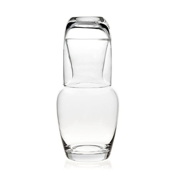 Trinkware Clear Glass Bedside Carafe with Tumbler Night Set 24oz