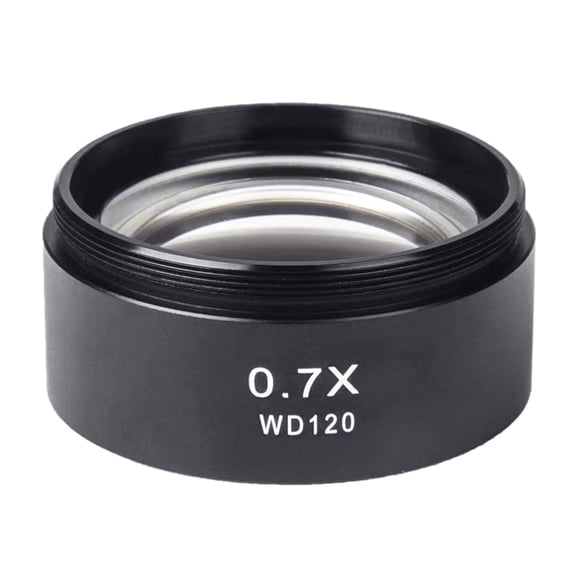 Trinocular Stereo Microscope Auxiliary Objective Lens WD120 0.7X Barlow Lens 48mm Thread Microscope Accessories Replace