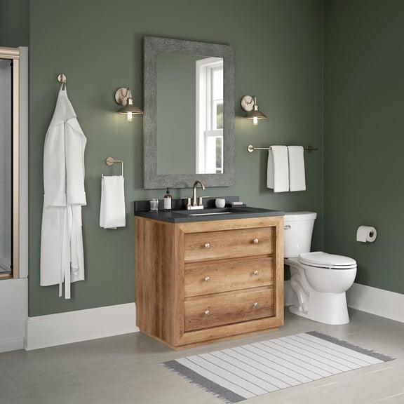 Trinsic (1-Pack) Hand Towel Holder Brilliance Stainless Steel Towel Racks for Bathroom Wall Square Towel Ring Holder for Bath Towel Hanger for Kitchen, Bathroom Accessories 759460-SS