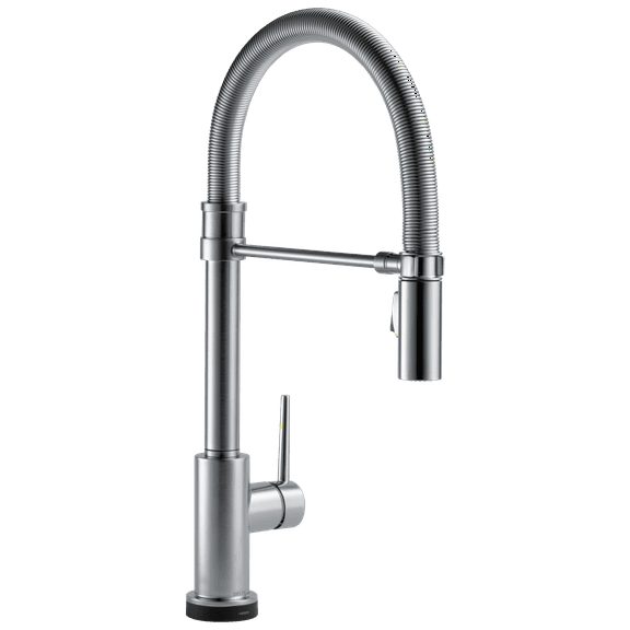Trinsic Single Handle Pull-Down Spring Spout Kitchen Faucet with Touch2OÂ® Technology in Arctic Stainless 9659T-AR-DST