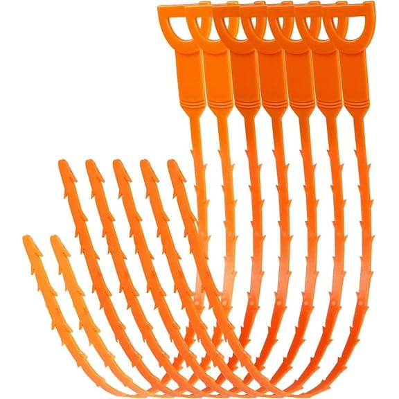 Trinyaa 25 in, Auger Drain Snake Flexible 7 Pack