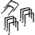 thumbnail image 1 of Trinyaa Cubicle Hangers Metal Cubicle Hooks for Hanging Over The Door Mirror Hooks, Black, 4 Pieces, 1 of 5