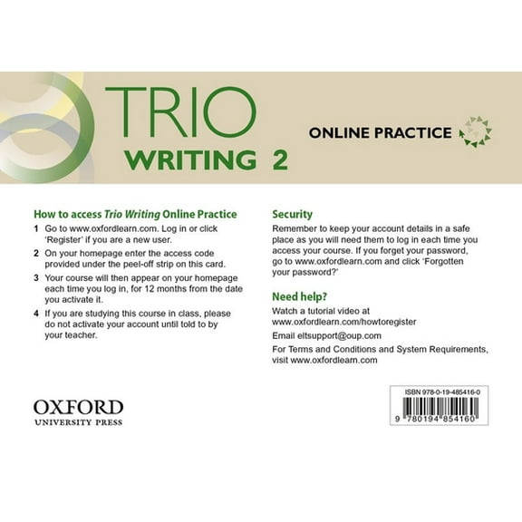 Trio 2 Student Online Practice Access Code Card (Undefined)