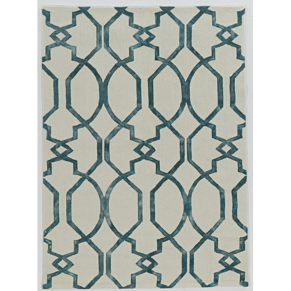 Trio Catalon Ivory Area Rug 5x7 Contemporary Transitional Design Easy Care