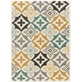 thumbnail image 1 of Trio Emblem Ivory Area Rug 5x7 Contemporary Transitional Design Soft Colors, 1 of 4