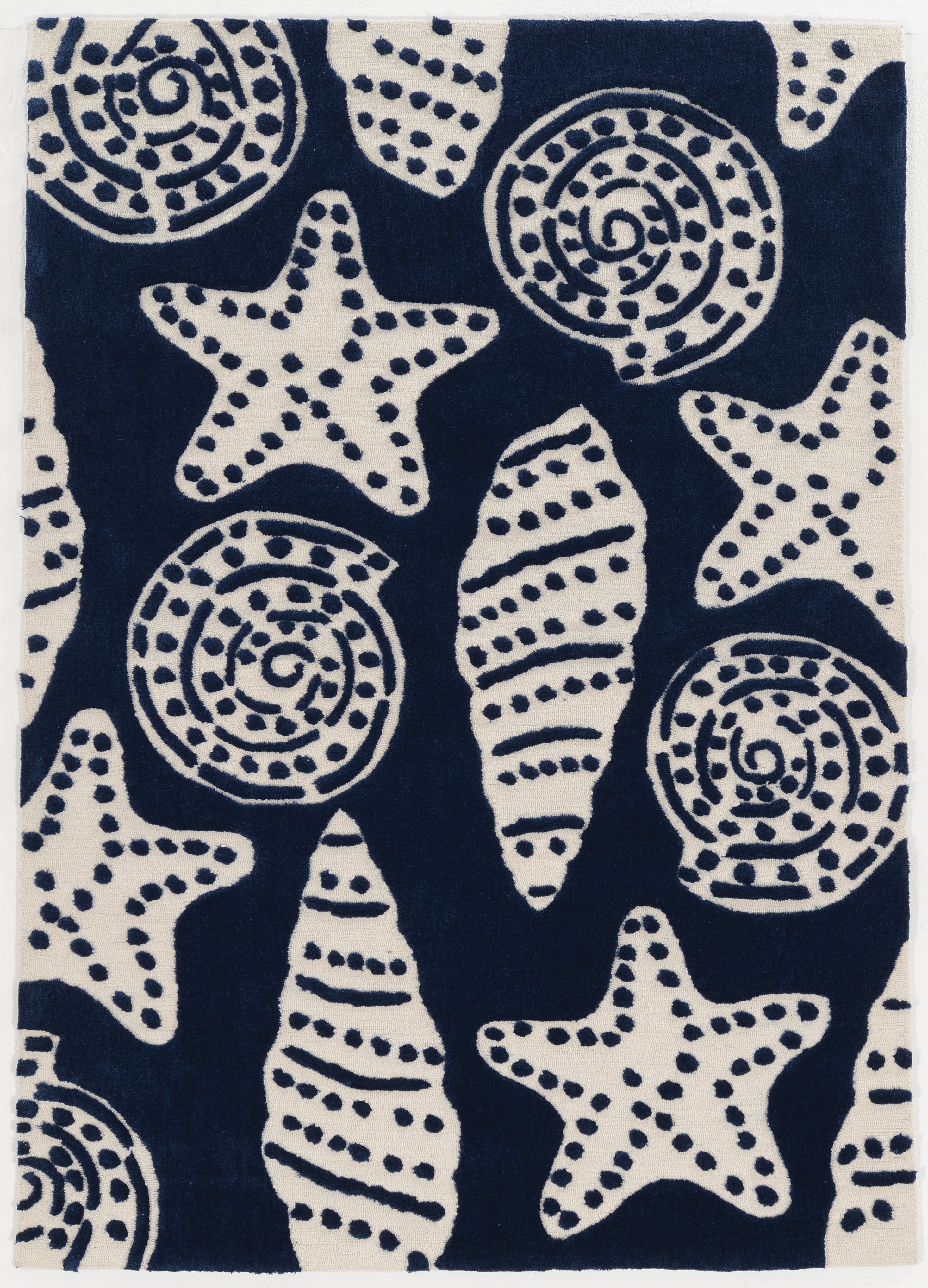 Trio Flotsom Navy Ivory Area Rug 8X10 Transitional Contemporary Design ...