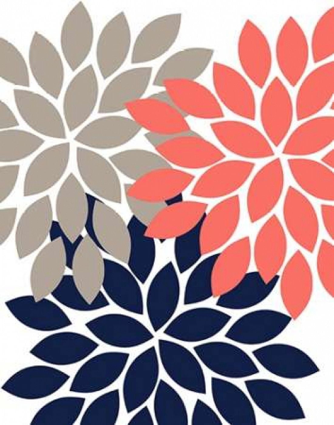 Trio Flower Burst 20 Canvas Art - Tamara Robinson (22 x 28)